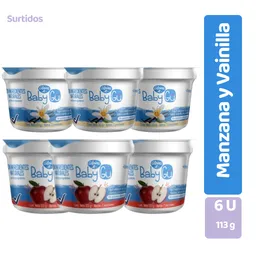 6 x Baby Gu Yogurt Surtidos Manzana y Vainilla