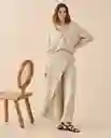 Pantalón Beige Perlado Claro Talla 6 631G005 Esprit