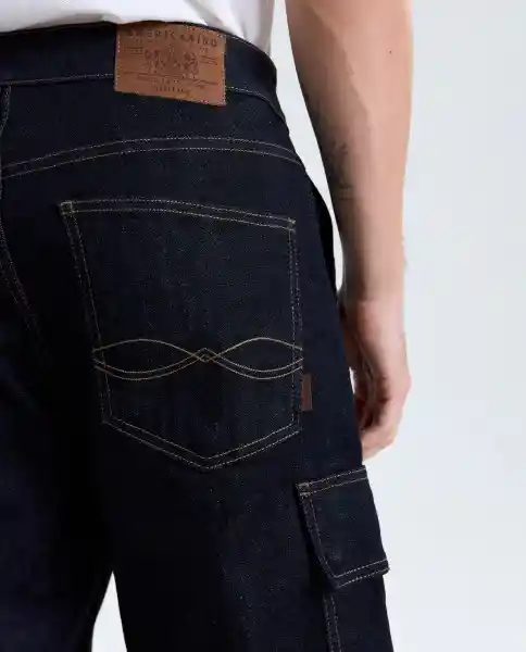 Bermuda Short Hombre Azul Talla 30 559G006_AZU174429 Americanino