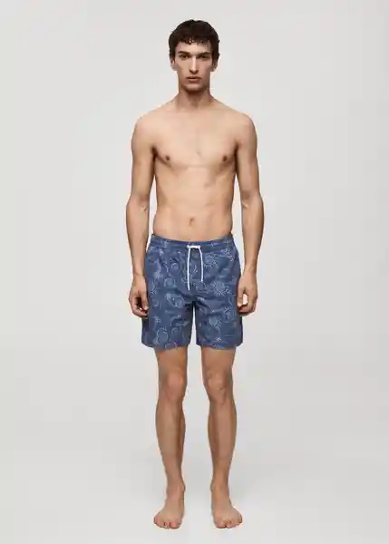 Short Bañador Caracol Navy Talla L Hombre Mango