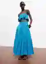 Top Daiquiri Azul Talla S Mujer Mango
