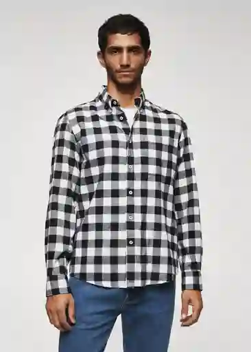 Camisa Claude Negro Talla M Hombre Mango