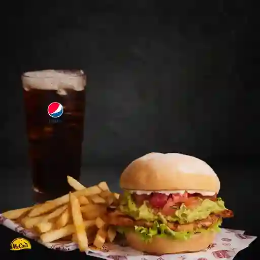 Combo Hamburguesa Chicken Guacamole