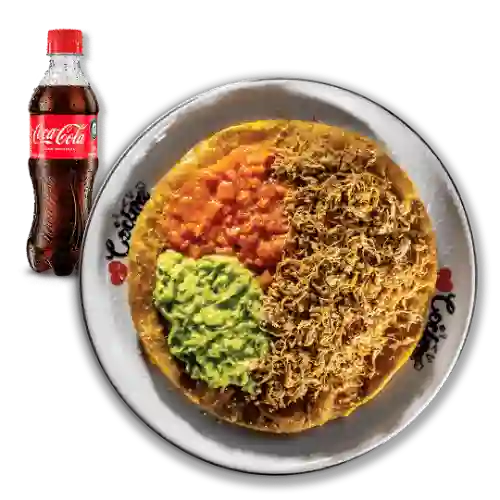 Patacón con Carne + Bebida