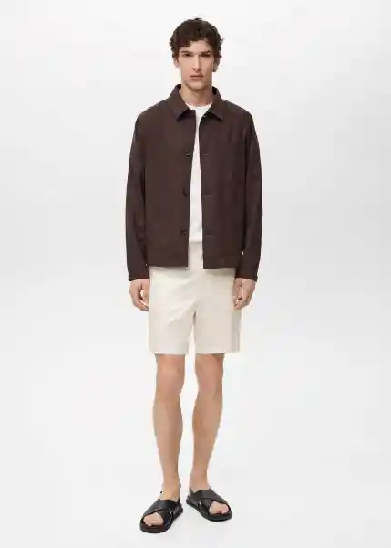 Bermuda Darb Crudo Talla 44 Hombre Mango
