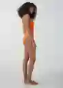 Short Bañador Ocean Naranja Talla L Mujer Mango