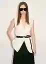 Chaleco Mire Vainilla Talla S Mujer Mango
