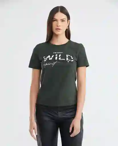 Camiseta Bandana Graphic Verde Galloway Ultraoscuro Talla S Mujer Chevignon