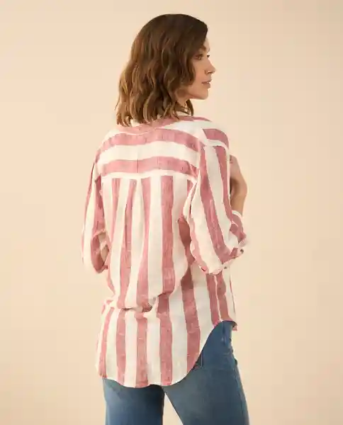 Camisa Rojo Cinabrio Oscuro Talla S 611G025 Esprit