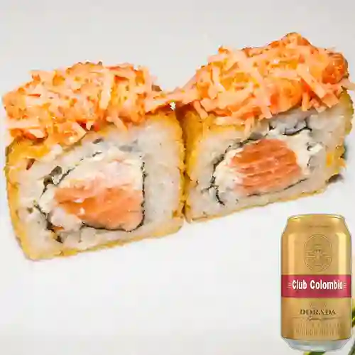 Combo Rollo Cancún-Apanado + Club Col. Dorada Lata 330ml