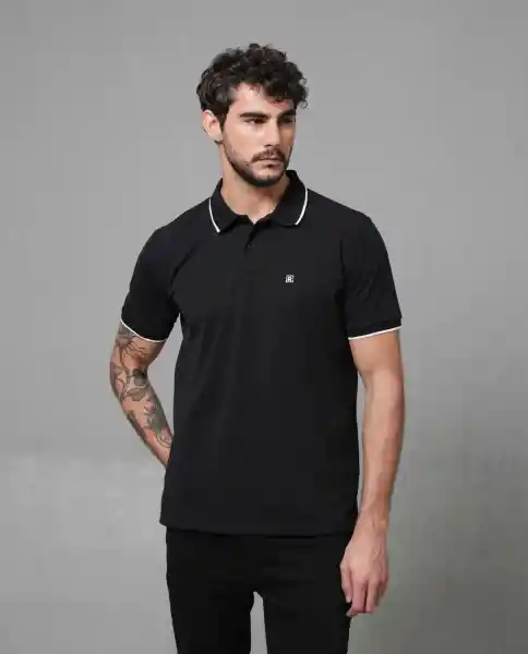Camiseta Polo Hombre Negro M 190G101_NEG194007 Rifle