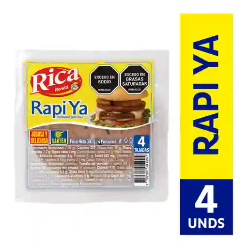 Rica Mortadela Rapiya Precocida 300 g