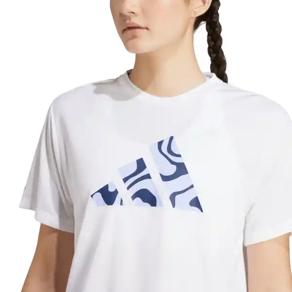 Adidas Camiseta Manga Corta Run it Bl Tee W Mujer Blanco Talla L