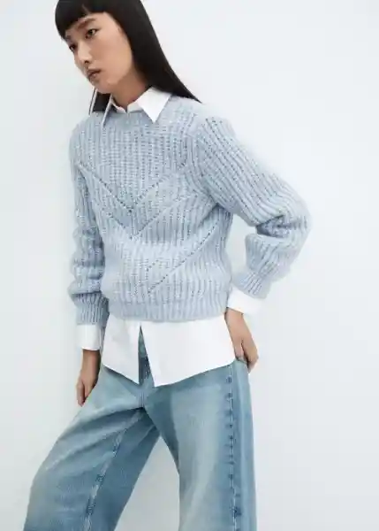 Jersey Gatito Prusia Talla S Mujer Mango