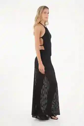 Falda Larga Lebon Negro Talla 01 S