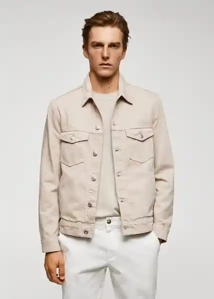 Chaqueta Cazadora Ryan Beige Talla XS Hombre Mango