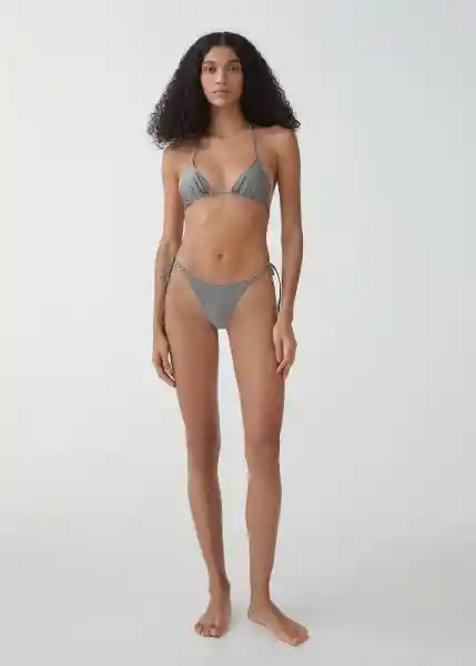 Top Bikini Lei Gris Talla L Mujer Mango