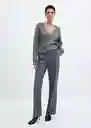 Pantalón Cindy Gris Talla 42 Mujer Mango