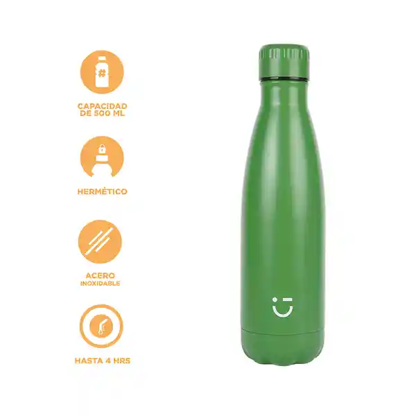 Termo Botella Color Verde Miniso