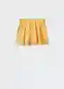 Short Paper Mostaza Talla XL Mujer Mango