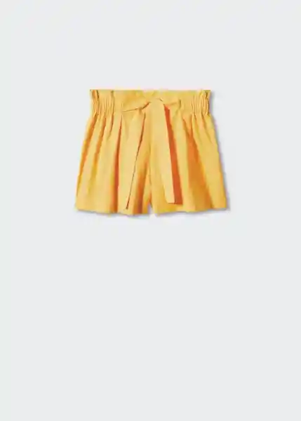 Short Paper Mostaza Talla XL Mujer Mango