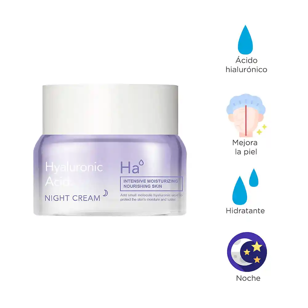 Crema de Noche de Ácido Hialurónico Miniso