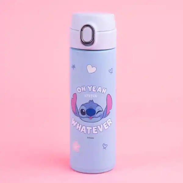 Botella Aislante Serie Disney Stitch Azul 420 mL Miniso