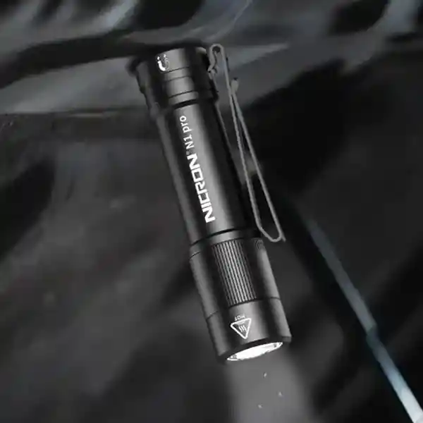 Nicron Linterna Llavero Impermeable Negra N1 Pro