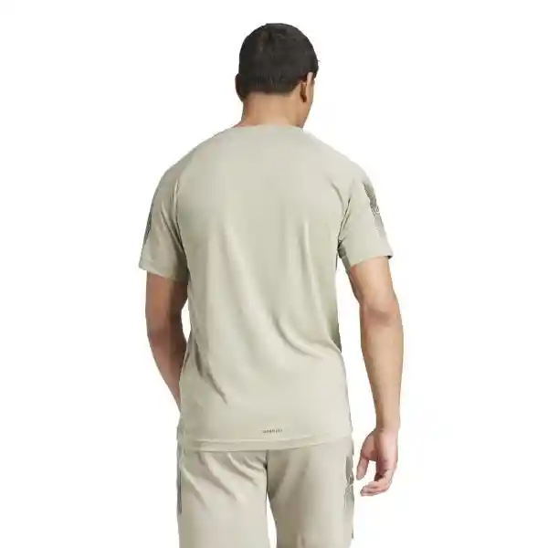 Adidas Camiseta Gym + Bl Tee Para Hombre Gris Talla L