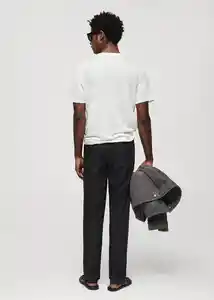 Camiseta Liman Blanco Talla M Hombre Mango