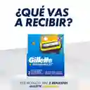 GILLETTE Proshield Repuestos Cuchilla de Afeitar Máquina de Afeitar con 5 Hojas Afeitado más al Ras Afeitadora para Hombre 2 Uds