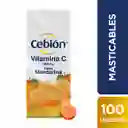 Cebión tabletas Masticables de Vitamina C Mandarina X 100
