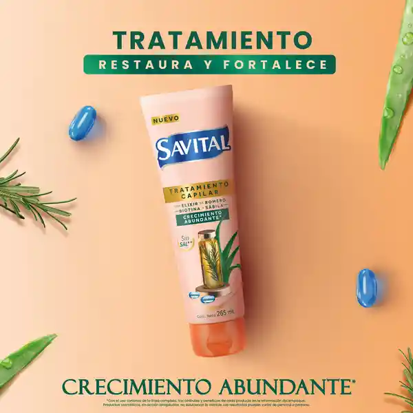 Mascarilla Savital Elixir de Romero Biotina y Sávila 265 mL
