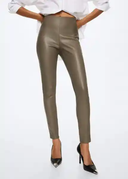 Leggings Spgroto3 Khaki Talla L Mujer Mango