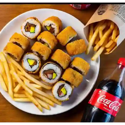 Combo Handroll Cortado + Papas + Gaseosa