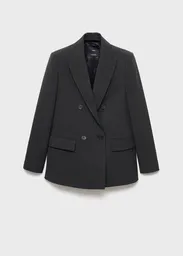 Blazer Americana Irise Gris Oscuro Vigoré Talla S Mujer Mango