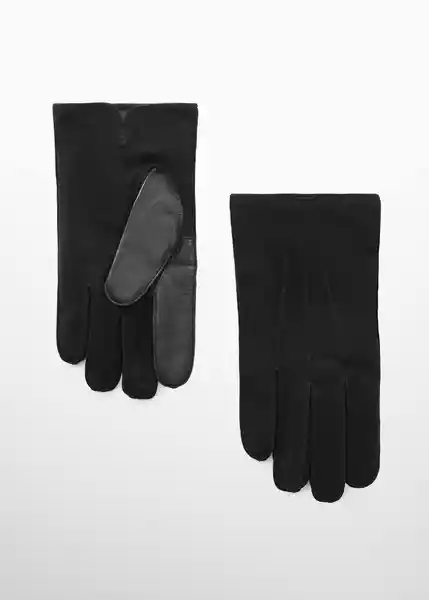 Guantes Suede Negro Talla L Hombre Mango