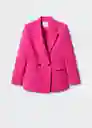 Blazer Americana Tempo Fucsia Talla 18 Mujer Mango