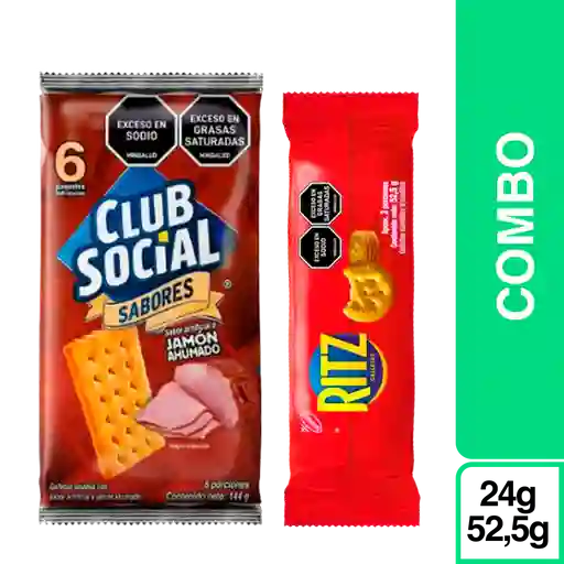 Combo Club Social Jamón 6 Und + Ritz Rollo Original