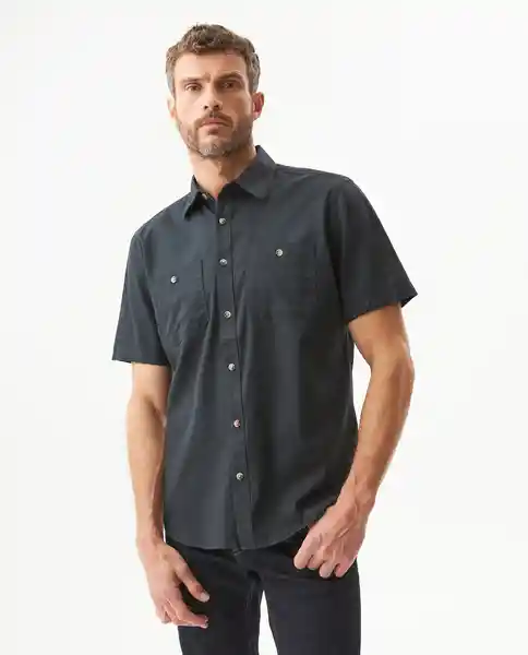 Camisa Pockets Negro Sombrio Ultraoscuro Talla XS Chevignon