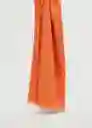 Fular Peachy Naranja Talla 99 Mujer Mango