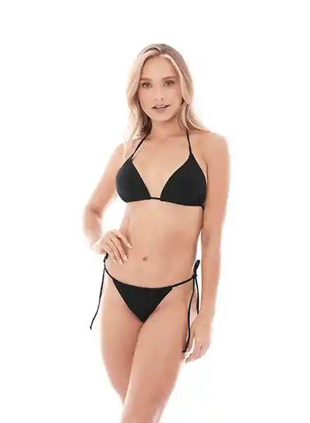 Chamela Top de Baño Mujer Negro Talla M
