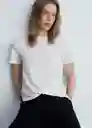 Camiseta Rita Blanco Talla S Mujer Mango