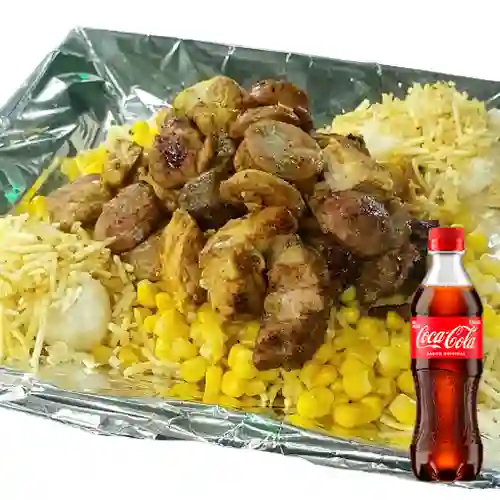 Combo Chuzo Combinado c/ Maíz +Cocacola Orig 400ml