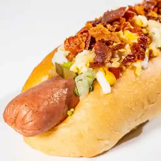 Cheese and bacon dog