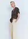 Camisa Life Marrón Talla L Mujer Mango