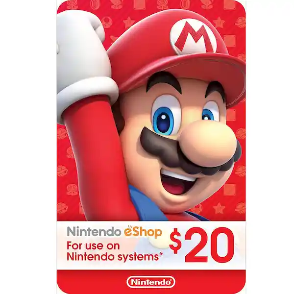 Nintendo Tarjeta Eshop Card Región Estados Unidos $20