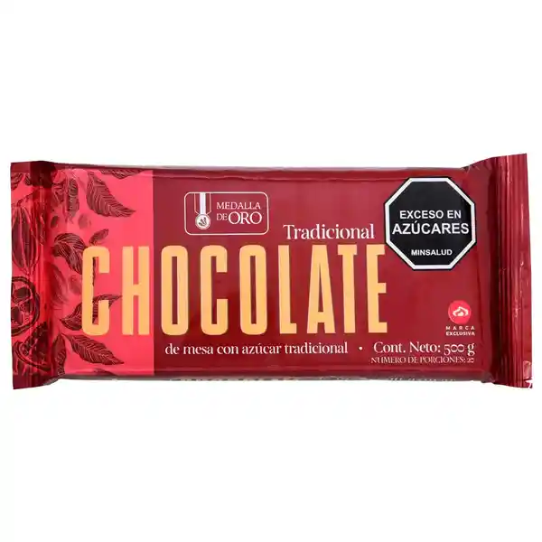 Chocolate Mesa Con Azúcar Tradicional Medalla Oro