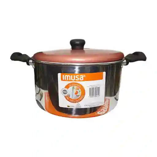 Imusa Olla en Aluminio Tapa Fenol Roja de 5.7 L 24 cm