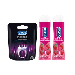 Combo Durex Anillo Vibrador + Durex Gel Lubricante Cereza 50 mL